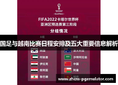 国足与越南比赛日程安排及五大重要信息解析